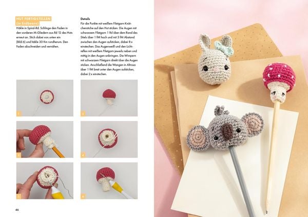 Produktbild: Knuffige Amigurumi f&uuml;r den Schreibtisch