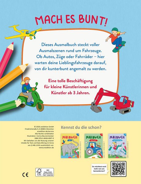 Produktbild: Malbuch Fahrzeuge