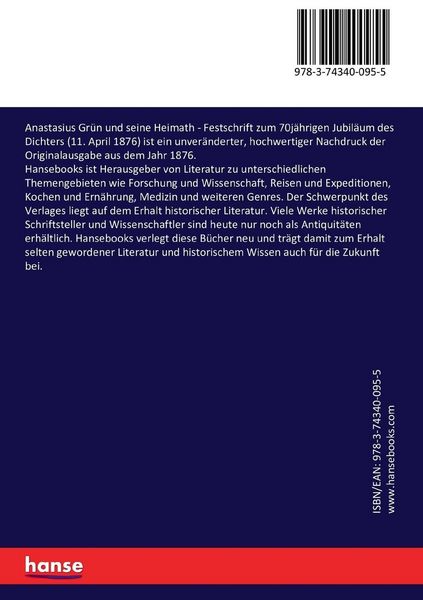 Produktbild: Anastasius Gr&uuml;n und seine Heimath