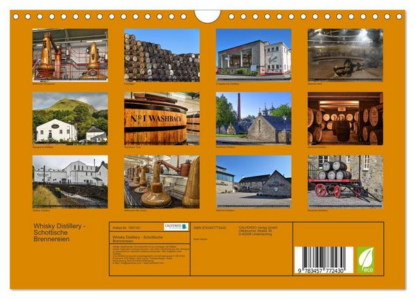 Produktbild: Whisky Distillery - Schottische Brennereien (Wandkalender 2026 DIN A4 quer), CALVENDO Monatskalender