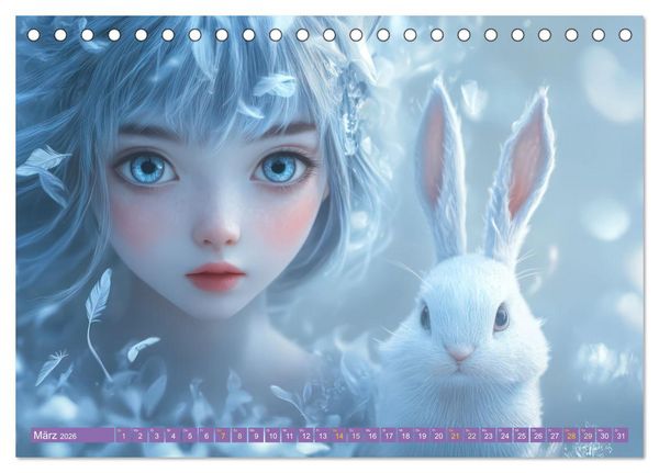 Produktbild: Winterliche Fantasie Anim&eacute; (Tischkalender 2026 DIN A5 quer), CALVENDO Monatskalender