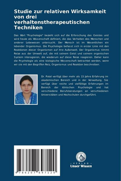 Produktbild: Studie zur relativen Wirksamkeit von drei verhaltenstherapeutischen Techniken