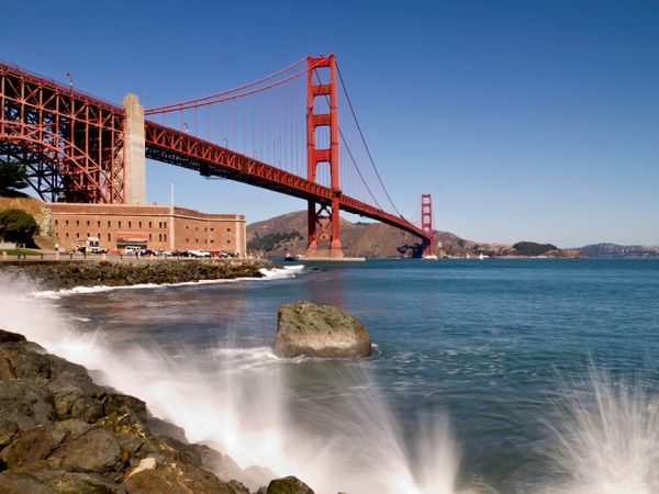 Produktbild: CALVENDO Puzzle Faszinierende Golden Gate Bridge | 1000 Teile Lege-Gr&ouml;&szlig;e 64x48cm Foto-Puzzle f&uuml;r gl&uuml;ckliche Stunden
