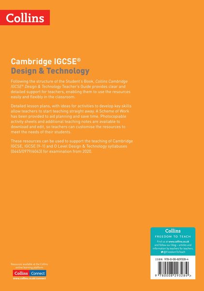 Produktbild: Cambridge Igcse(tm) Design & Technology Teacher's Guide