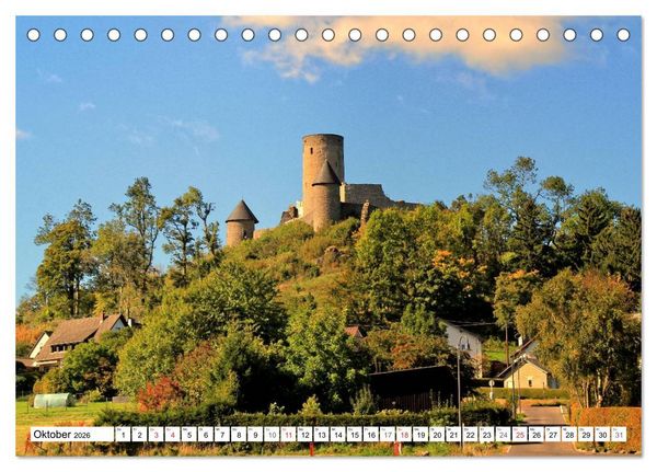 Produktbild: Burgenland Eifel (Tischkalender 2026 DIN A5 quer), CALVENDO Monatskalender