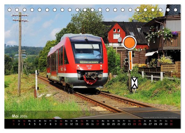 Produktbild: Eisenbahn im Kreis Siegen-Wittgenstein (Tischkalender 2026 DIN A5 quer), CALVENDO Monatskalender