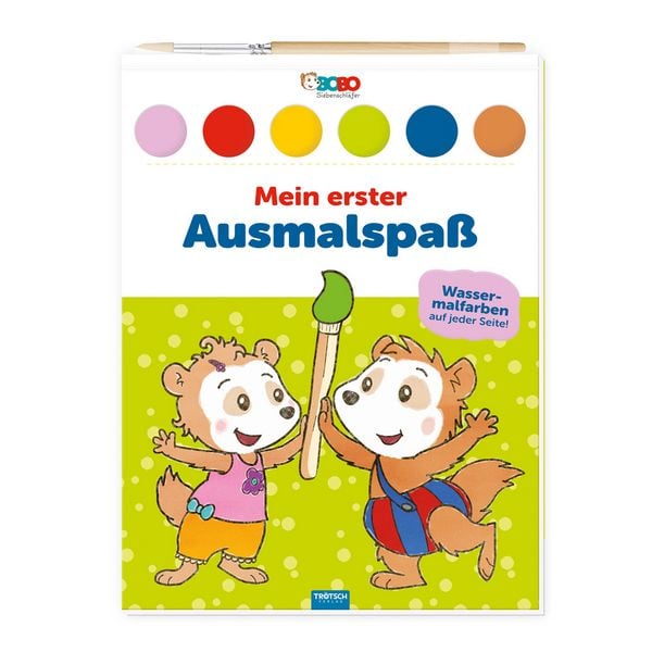 Produktbild: TR&Ouml;TSCH - Bobo Siebenschl&auml;fer Mein erster Ausmalblock Malblock mit Wasserfarben