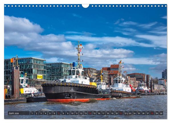 Produktbild: Hamburg - Ahoi zur gro&szlig;en Hafenrundfahrt (Wandkalender 2026 DIN A3 quer), CALVENDO Monatskalender