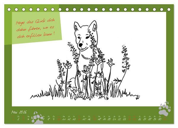 Produktbild: Der kleine GROSSE Wolf - Kalender (Tischkalender 2026 DIN A5 quer), CALVENDO Monatskalender