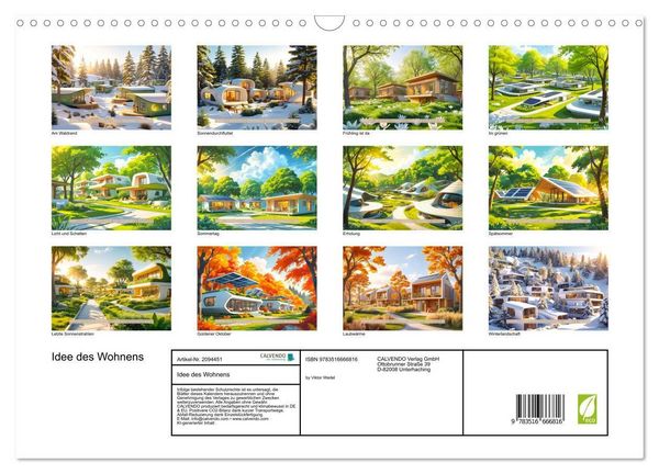 Produktbild: Idee des Wohnens (Wandkalender 2026 DIN A3 quer), CALVENDO Monatskalender
