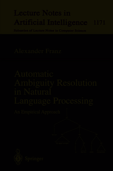 Produktbild: Automatic Ambiguity Resolution in Natural Language Processing
