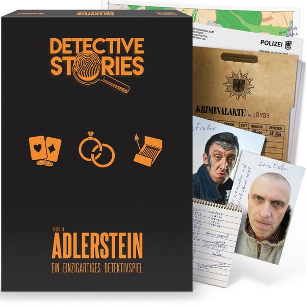 Produktbild: Krimi-Spielebox: Detective Stories - Das Feuer in Adlerstein (Fall 1)