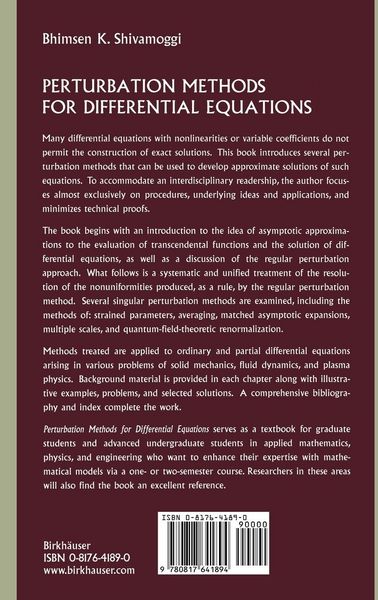 Produktbild: Perturbation Methods for Differential Equations