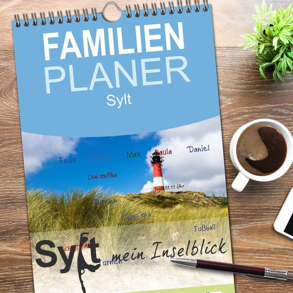 Produktbild: Familienplaner 2026 - Sylt mein Inselblick mit 5 Spalten (Wandkalender, 21 x 45 cm) CALVENDO
