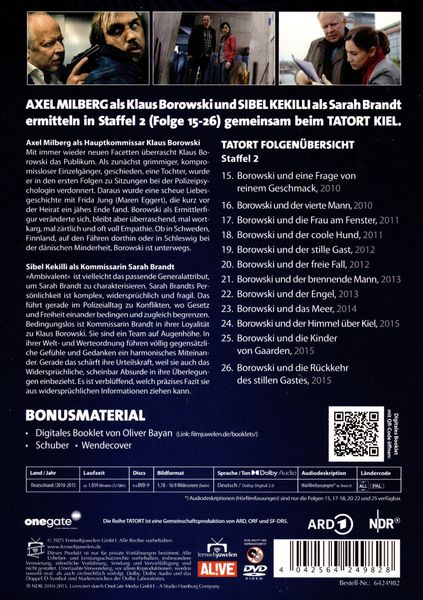 Produktbild: Tatort - Team Kiel: Borowski und Brandt - Staffel 2 (Folgen 15-26) (Fernsehjuwelen) [6 DVDs]