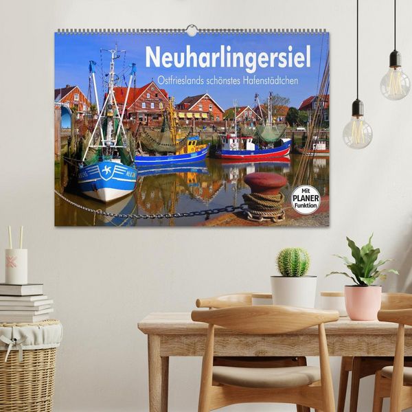 Produktbild: Neuharlingersiel - Ostfrieslands sch&ouml;nstes Hafenst&auml;dtchen (Wandkalender 2026 DIN A2 quer), CALVENDO Monatskalender