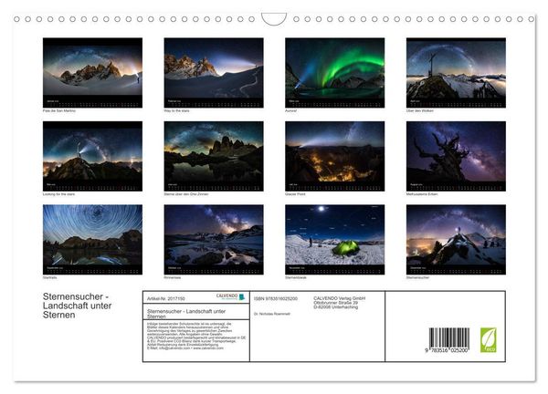 Produktbild: Sternensucher - Landschaft unter Sternen (Wandkalender 2026 DIN A3 quer), CALVENDO Monatskalender