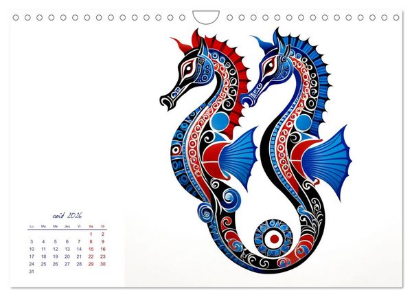 Produktbild: Passion Tribale (Calendrier mural 2026 DIN A4 vertical), CALVENDO calendrier mensuel