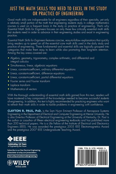 Produktbild: Essential Math Skills for Engineers