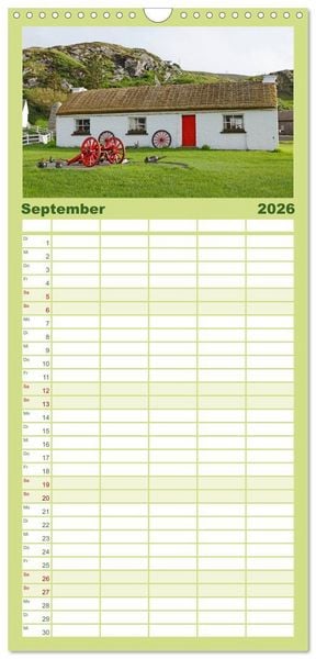 Produktbild: Familienplaner 2026 - Traumhaftes Irland mit 5 Spalten (Wandkalender, 21 x 45 cm) CALVENDO