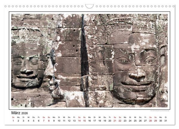 Produktbild: ANGKOR - IM REICH DER KHMER (Wandkalender 2026 DIN A3 quer), CALVENDO Monatskalender