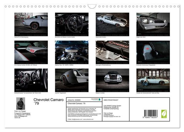 Produktbild: Chevrolet Camaro &acute;79 (Wandkalender 2026 DIN A3 quer), CALVENDO Monatskalender