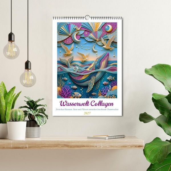 Produktbild: Wasserwelt Collagen (Wandkalender 2027 DIN A3 hoch), CALVENDO Monatskalender