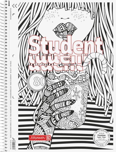 Produktbild: Brunnen Collegeblock A4 Lin28 Cocktail ZENart