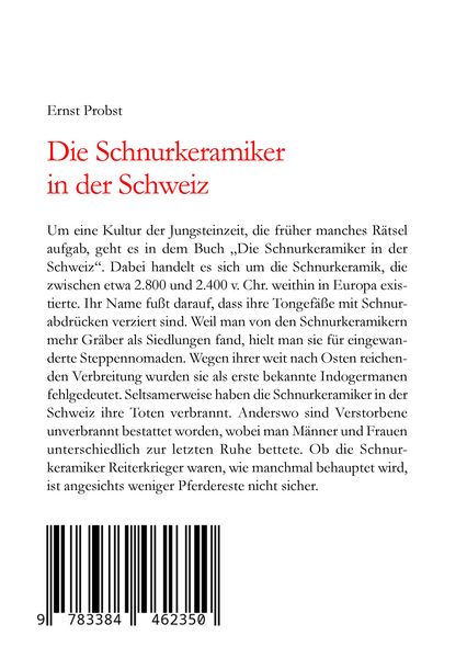 Produktbild: Die Schnurkeramiker in der Schweiz