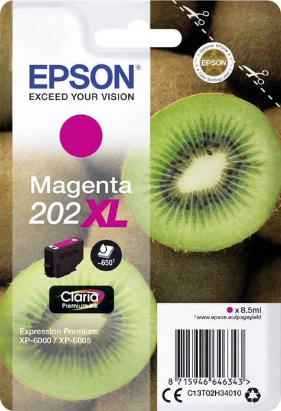 Epson Druckerpatrone T02H3, 202XL Original Magenta C13T02H34010