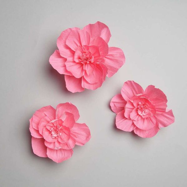 Produktbild: Krepppapier Bl&uuml;ten, Neon Pink, L/M,