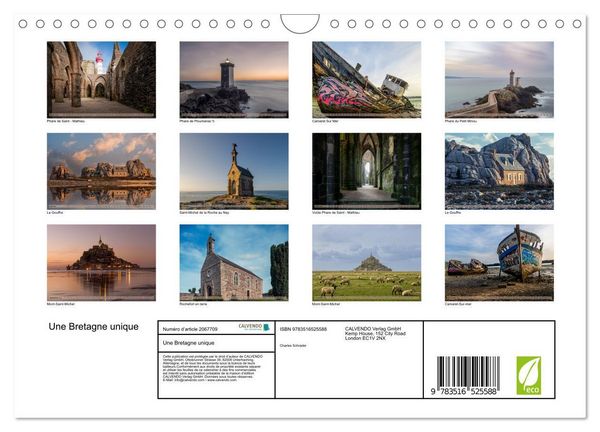 Produktbild: Une Bretagne unique (Calendrier mural 2026 DIN A4 vertical), CALVENDO calendrier mensuel