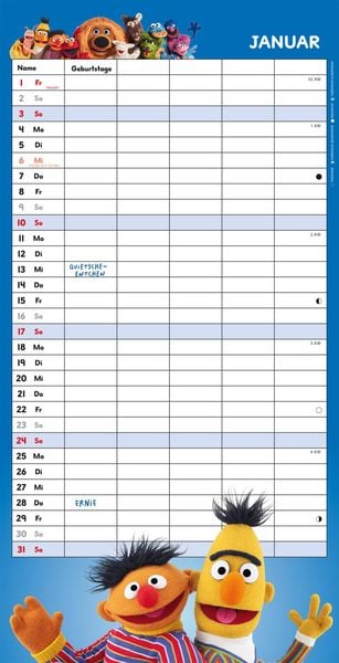 Produktbild: Sesamstra&szlig;e Familienkalender 2027
