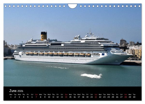 Produktbild: Cruise ships around the world (Wall Calendar 2026 DIN A4 landscape), CALVENDO 12 Month Wall Calendar