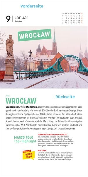 Produktbild: KUNTH Abrei&szlig;kalender MARCO POLO: Mit 365 Insidertipps durch Europa 2027