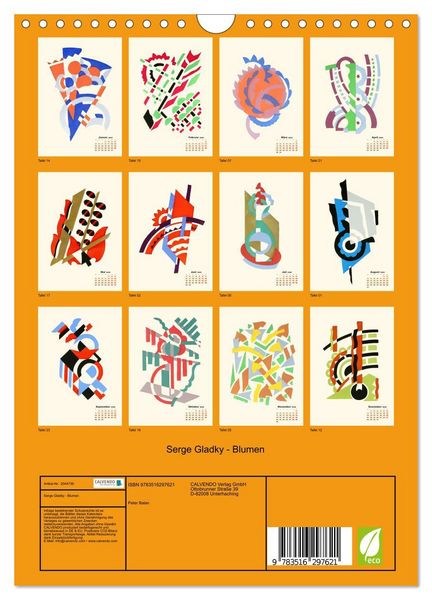 Produktbild: Serge Gladky - Blumen (Wandkalender 2026 DIN A4 hoch), CALVENDO Monatskalender
