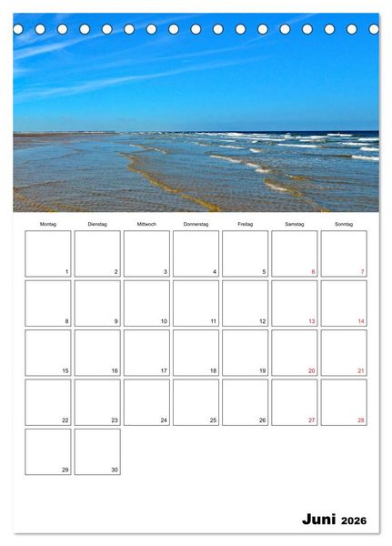 Produktbild: Langeoog - eine Trauminsel (Tischkalender 2026 DIN A5 hoch), CALVENDO Monatskalender