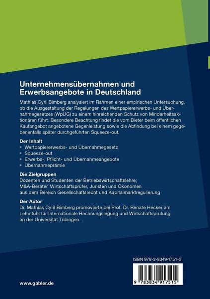 Produktbild: Unternehmens&uuml;bernahmen und Erwerbsangebote in Deutschland