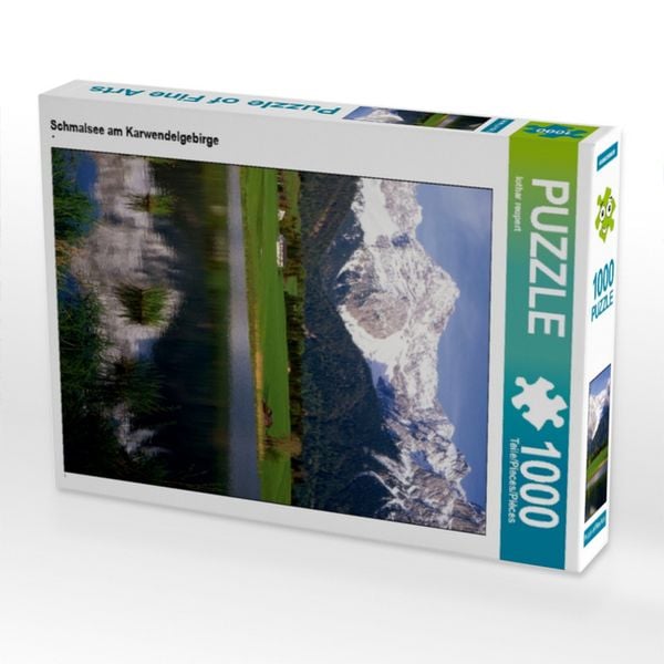 Produktbild: CALVENDO Puzzle Schmalsee am Karwendelgebirge | 1000 Teile Lege-Gr&ouml;&szlig;e 64x48cm Foto-Puzzle f&uuml;r gl&uuml;ckliche Stunden