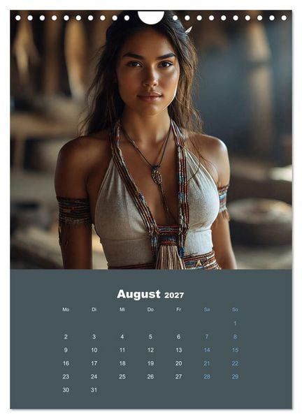 Produktbild: Indianische Sch&ouml;nheiten Kalender: Sinnliche Glamour Frauen in KI Kunst (Wandkalender 2027 DIN A4 hoch), CALVENDO Monatskalender