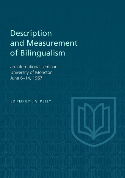 Produktbild: Description and Measurement of Bilingualism
