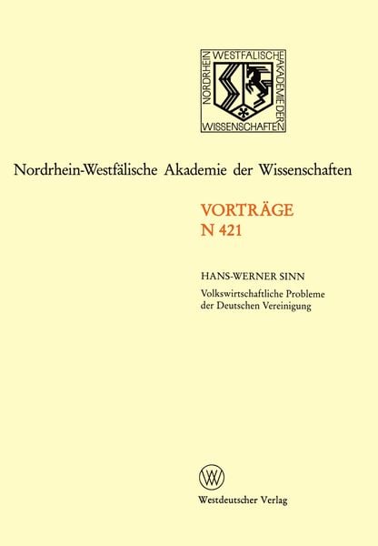 Produktbild: Volkswirtschaftliche Probleme der Deutschen Vereinigung