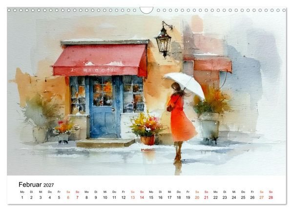 Produktbild: Paris in sanften Farben (Wandkalender 2027 DIN A3 quer), CALVENDO Monatskalender
