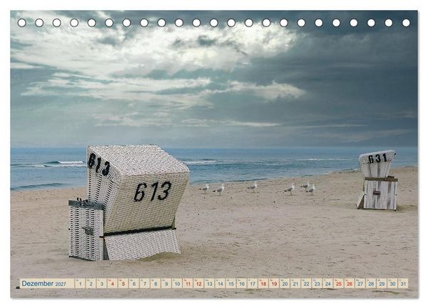 Produktbild: Strand-Einsamkeit. Ein Sylter Winter (Tischkalender 2027 DIN A5 quer), CALVENDO Monatskalender