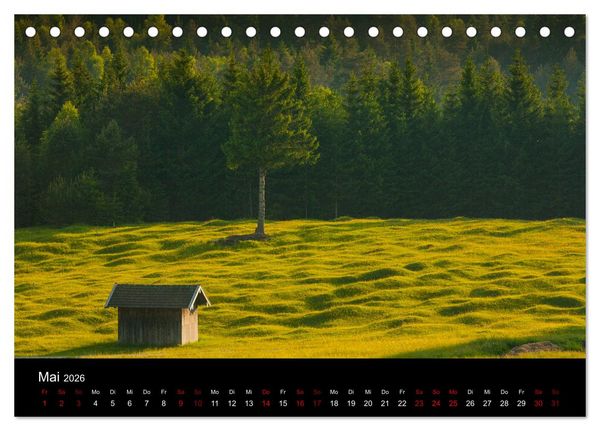 Produktbild: Bayerische Landschaften (Tischkalender 2026 DIN A5 quer), CALVENDO Monatskalender