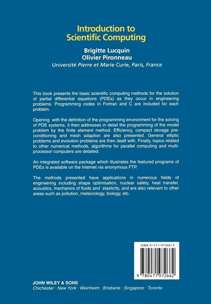 Produktbild: Introduction to Scientific Computing