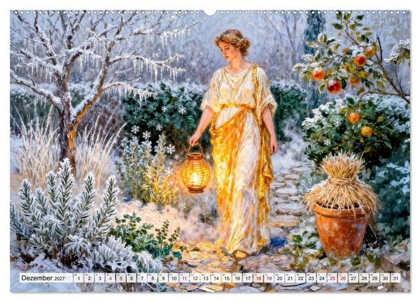 Produktbild: G&ouml;tter des Gartens - Zeus und die Kr&auml;fte der Natur (hochwertiger Premium Wandkalender 2027 DIN A2 quer), Kunstdruck in Hochglanz