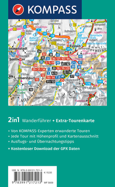 Produktbild: KOMPASS Wanderf&uuml;hrer Tannheimer Tal von Nesselw&auml;ngle bis Jungholz, 50 Touren mit Extra-Tourenkarte