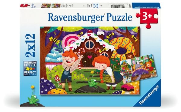 Produktbild: Kinderpuzzle 2x12 Teile - M&auml;rchenhafte Geschichten