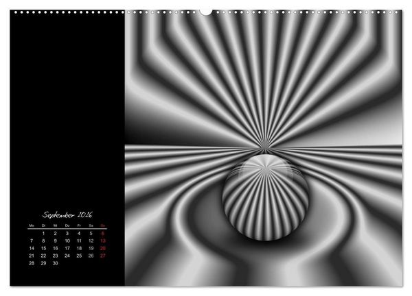 Produktbild: Optische Kunst im Quadrat (Wandkalender 2026 DIN A2 quer), CALVENDO Monatskalender